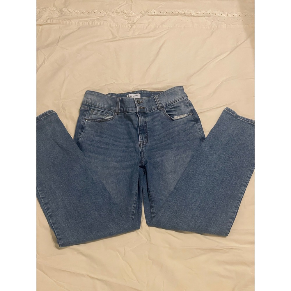 Lane Bryant Women Medium Wash Straight Leg Jeans Size 14 Blue High Rise 2164